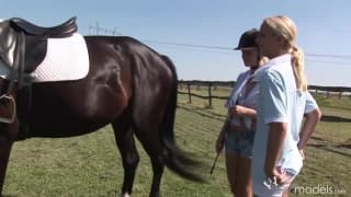 Blond Cat e Yasmine Gold acariciam-se