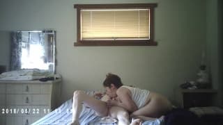 Ganhando um boquete da minha doce asiática Caroline Monfort