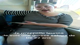 Mulher francesa gorda abrindo suas pernas e buceta suculenta