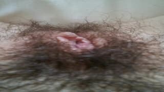 A buceta peluda dessa garota de perto