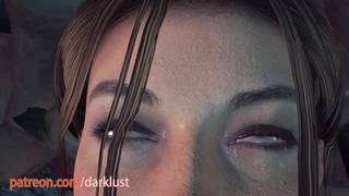 Um gangbang hentai com paus de monstros ao redor desta garota